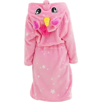 Dámský župan Excellent Hřejivý plyšový župan růžový vel. 116 - Hvězdy