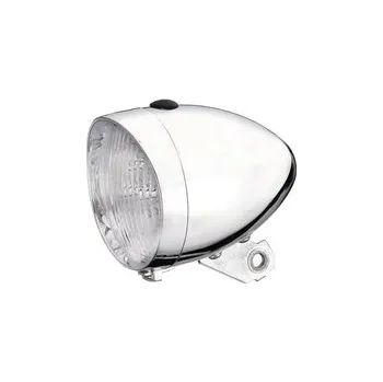 Cyklosvítilna Světlo přední diodové bateriové Retro chrom