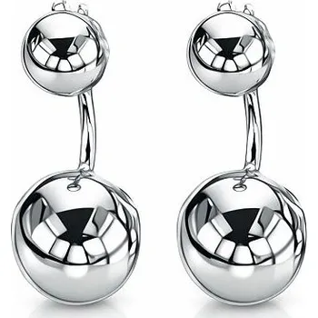 Náušnice Stříbrné šroubovací zanáušnice kuličky