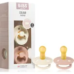 BIBS Colour Natural Rubber Size 1: 0+ months dudlík Ivory / Blush 2 ks