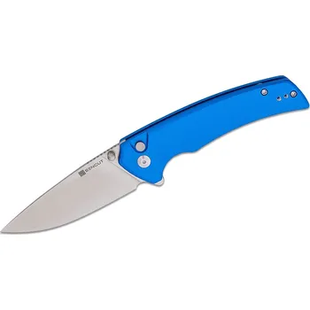 Sencut Serene Světle Modrá Hliníková RukojeťSatinovaná Čepel z D2 OceliZámek na Tlačítko S21022B-4