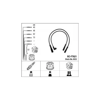 Zapalovací kabel Sada kabelů pro zapalování NGK RC-FT621 - FIAT