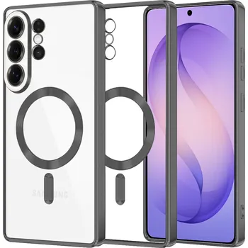 Pouzdro na mobilní telefon Techsuit - Luxusní křišťálový MagSafe - Samsung Galaxy S26 Ultra - černý