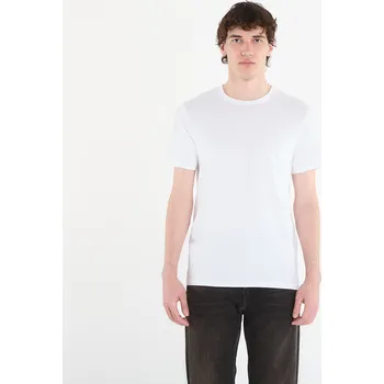 Pánská móda Tričko Calvin Klein Ss Slim Stretch Cotton Crewneck Tee Bright White M