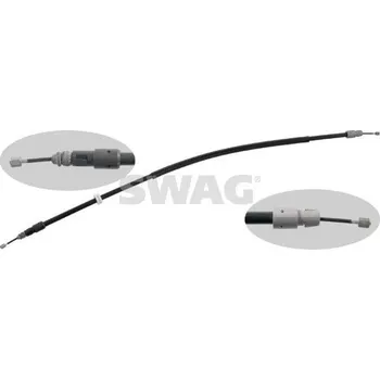 Lanko parkovací brzdy Tažné lanko, parkovací brzda SWAG 10 93 4908