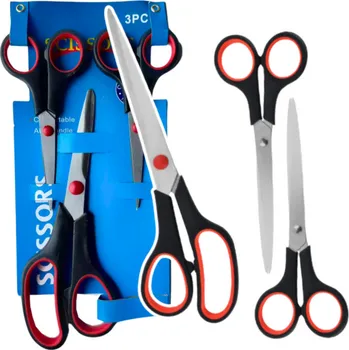 Kancelářské nůžky Sada nůžek Kancelářské Univerzální 3ks