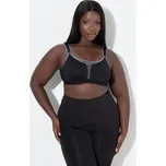 Ulla Popken, Plus size Sportovní podprsenka, bez kostic, mikrovlákno, síťovaná vsadka, košíčky C-D pro plnoštíhlé nadměrná velikost, 811535191-1093, šedý, 100D, Nadměrné velikosti, Plus size oblečení, Oblečení pro boubelky, Oblečení pro baculky, Oblečení