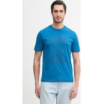 Bavlněné tričko Aeronautica Militare TS2542UJ00641 modrá 55X, vel. XL