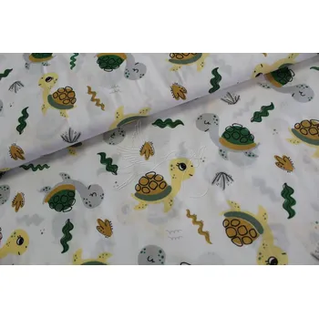 Galanterie Želvičky I - bavlněné plátno, šíře 160cm - zbytek 0,9m