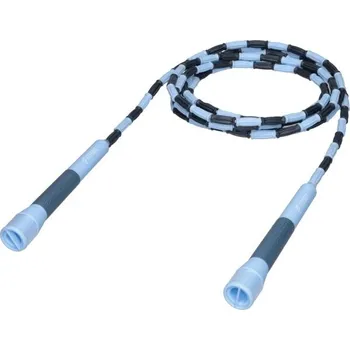 Švihadlo Dětské korálkové švihadlo Fitforce JUMP ROPE 001 UNI Světle modrá, Tmavě modrá, Bílá