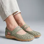 Dámské zelené polobotky na suchý zip Rieker 44872-52 Velikost: 37