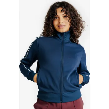 Dámská bunda DECATHLON Dámská tepláková bunda Heritage XL MODRÁ