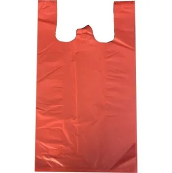Nákupní taška HDPE Taška v bloku 240 plus 130x420mm - červená 100ks