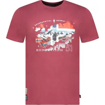 Pánské oblečení GEOGRAPHICAL NORWAY tričko pánské J-STONE MEN M bordó