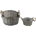 Obal k osázení s plastem, 3 ks P2257 - 19,5x10x15cm,25x12x20cm,30x13x25cm