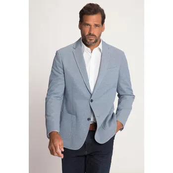 Dámské sako JP1880, Plus size Sako, kolekce Business, klopy, lehká částečná podšívka pro plnoštíhlé nadměrná velikost, 815431730-1530, modrý, 54, Plus size oblečení, Oblečení pro vysoké muže, Nadměrné velikosti, Oblečení pro plnoštíhlé.