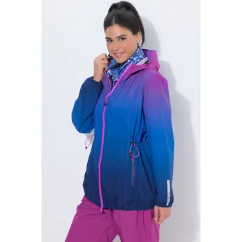 Pláštěnka Ulla Popken, Plus size Pláštěnka, lehká, nepromokavá, kapuce, kapsy na zip pro plnoštíhlé nadměrná velikost, 847895750-1132, modrý, 58/60, Nadměrné velikosti, Plus size oblečení, Oblečení pro boubelky, Oblečení pro baculky, Oblečení pro plnoštíhlé, Obleče