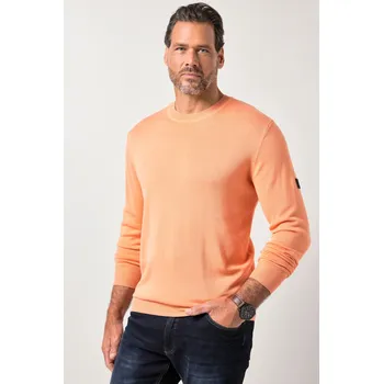 Dámský svetr JP1880, Plus size Svetr JP1880, lehký jemný úplet, nášivka, kulatý výstřih, do 7XL pro plnoštíhlé nadměrná velikost, 845196660-1454, oranžový, 5XL, Plus size oblečení, Oblečení pro vysoké muže, Nadměrné velikosti, Oblečení pro plnoštíhlé.