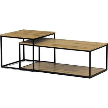 Konferenční stolek Konferenční stolek VORAK — kov, MDF, dekor divoký dub