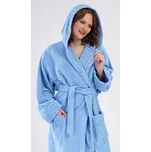 Vienetta Dámský župan dlouhý s kapucí Modrásek: modrá XL
