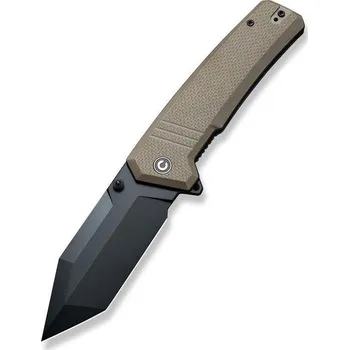 kapesní nůž CIVIVI Bhaltair Tan Hrubá G10 Rukojeť Černá Čepel 14C28N C23024-2