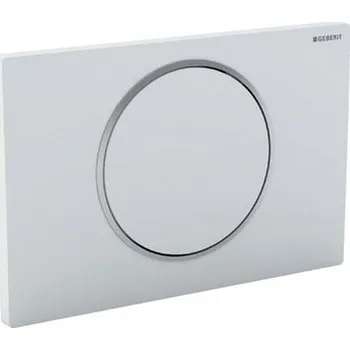 Splachovací tlačítko Geberit Tlačítko Sigma10 ovládací, bílá / pochromovaná lesklá / bílá 115.758.KJ.5