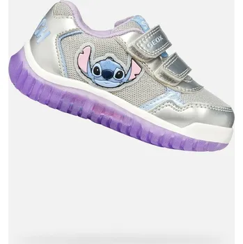 Dívčí tenisky Geox Dívčí Stříbrné dívčí svítící tenisky Geox Lightyloo Stříbrná 23 (3006031)