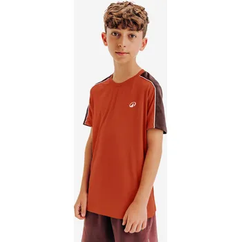 Pánské tričko KUIKMA Dětské tenisové tričko TTS Dry 5-6 LET KAŠTANOVÁ|ORANŽOVÁ