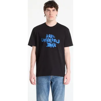 Pánské tričko Tričko Karl Lagerfeld Jeans Reg Ss Graffiti Tee Black M