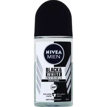Kosmetika Nivea Men Black & White Invisible Original kuličkový antiperspirant, 50 ml
