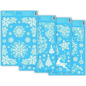 Okenní dekorace Okenní fólie vánoce glitr VA003 20x30cm