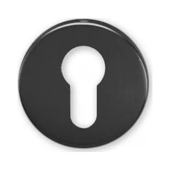 Dveřní kování M&T Krytka IN k bezpečnostní rozetě, TiN-K titan černý mat, kulatá, cylindrická