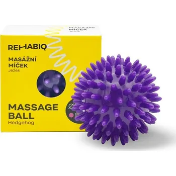 Masáž Rehabiq Masážní míček ježek, 7 cm, fialový