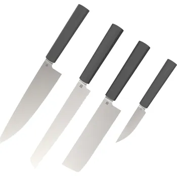 Kuchyňský nůž Sada nožů Butterfork, tmavě šedá, AR-RPM9, dubové pouzdro