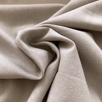 Vzorek - Šedě béžová šatovka viskóza se lnem Odivi