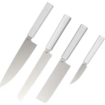 Kuchyňský nůž Sada nožů Butterfork světle šedá, AR-RPM9, dubové pouzdro