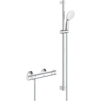 Grohe GROHTHERM 800 sprchový set s termostatickou baterií, ruční sprcha se 2 proudy, tyč, hadice, Water Saving, chrom