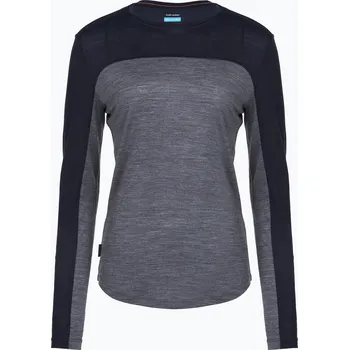 Dámské oblečení Dámské tričko Longsleeve icebreaker Merino 125 Cool-Lite Sphere Tee CB midnnavy hthr/midnnavy/cb