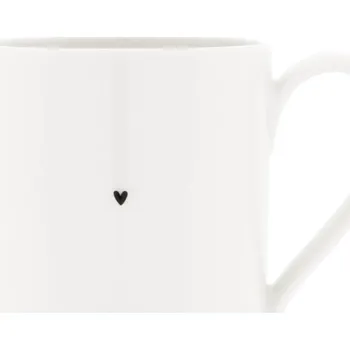 Bastion Collections Keramický džbán White / black heart 1 l