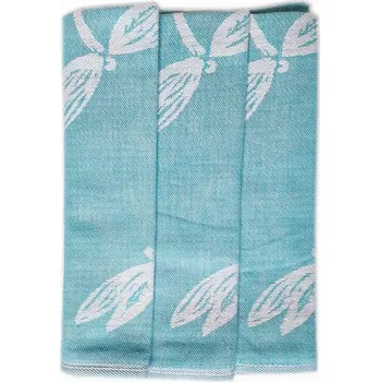 Utěrka Kuchyňské utěrky EGYPTSKÁ BAVLNA 96, vážky, tyrkysová, 3 kusy, 50x70cm