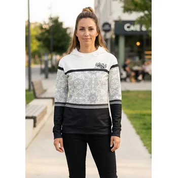 Dámská mikina Dámská mikina premium ALTISPORT VOJ/ALW023MI01 ČERNOBÍLÁ XXXL