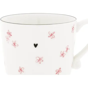 Bastion Collections Keramický hrnek White / Rose Little Flowers 240 ml