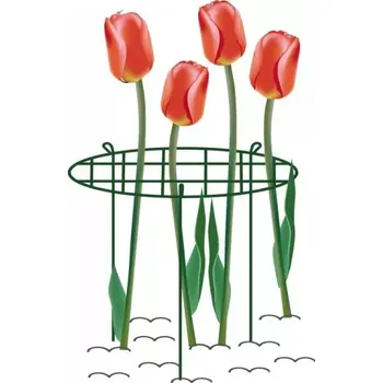 Opora na rostlinu Garlist kruhová podpěra rostlin s mřížkou průměr 50 cm, výška 75 cm