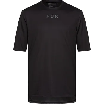 cyklistický dres FOX Ranger SS Jersey Wordmark - black S