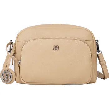 Kabelka Dámská kožená crossbody kabelka Bellicci Norra - béžová