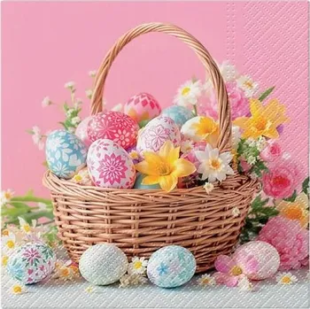 Papírový ubrousek Ubrousky PAW TETE L (20ks) Pasteel Basket