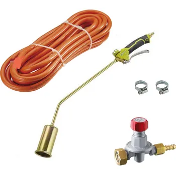 Stavební hořák Meva stavební hořák 28 kW 70cm, hadice 10m, regulátor 0-4bar 14kg/h UH070LKR Cavagna (Meva UH Igi I070LKR Hobby stavební hořák s hadicí a novým regulátorem NP01011, skládaný set)