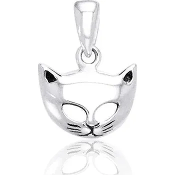 Přívěsek Stříbrný přívěsek kočičí maska