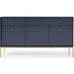 Komoda Mono II 154 cm modrá/zlatá