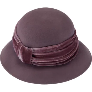 Klobouk Fiebig - Headwear since 1903 Dámský plstěný fialový klobouček Cloche - Fiebig Velikost: Unisize (S-XL)